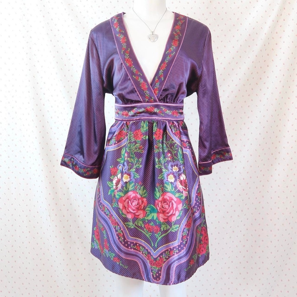 vintage purple babydoll mini dress